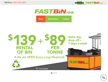 Tablet Screenshot of fastbin.ca